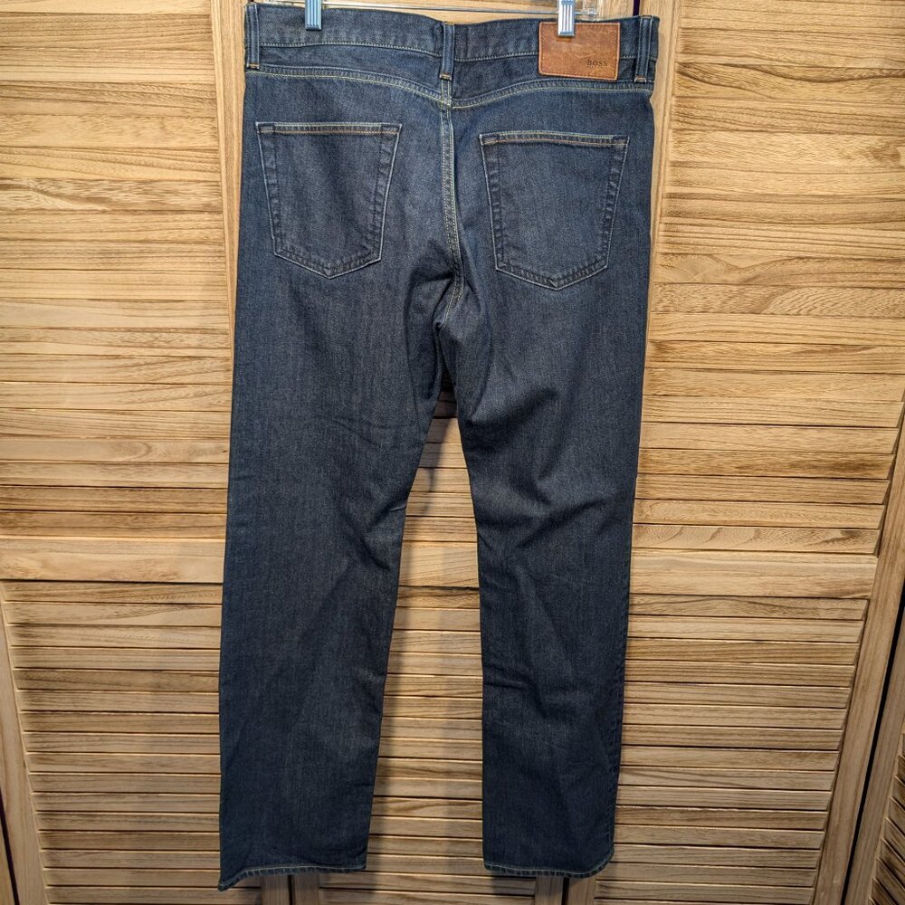 BOSS Hugo Boss Jeans Scout 1 Stretch Regular Fit Dark Blue Denim Size 34/34